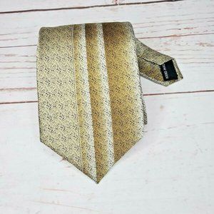 Roffe Accessories %100 Silk Hand Made Gold Leaf Men's Designer Tie